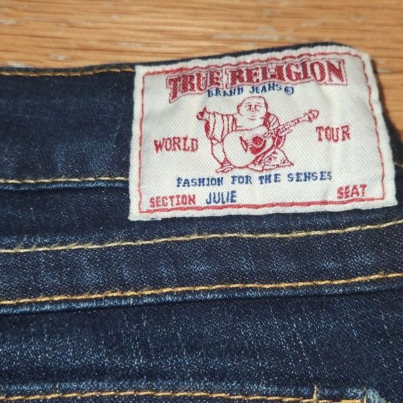 TRUE RELIGION SHORTS JULIE SIZE 32 LOW RISE SUPER CUTE CUTOFF STYLED - Picture 1 of 15